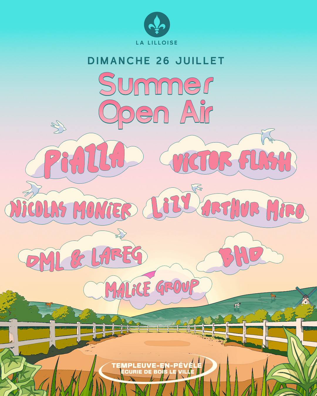SUMMER OPEN AIR — La Lilloise · 26 Juillet 2026 · Templeuve-en-Pévèle