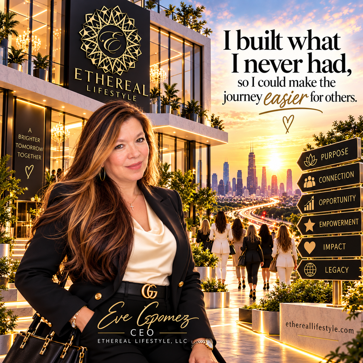 Eve Gomez at the Ethereal Lifestyle headquarters