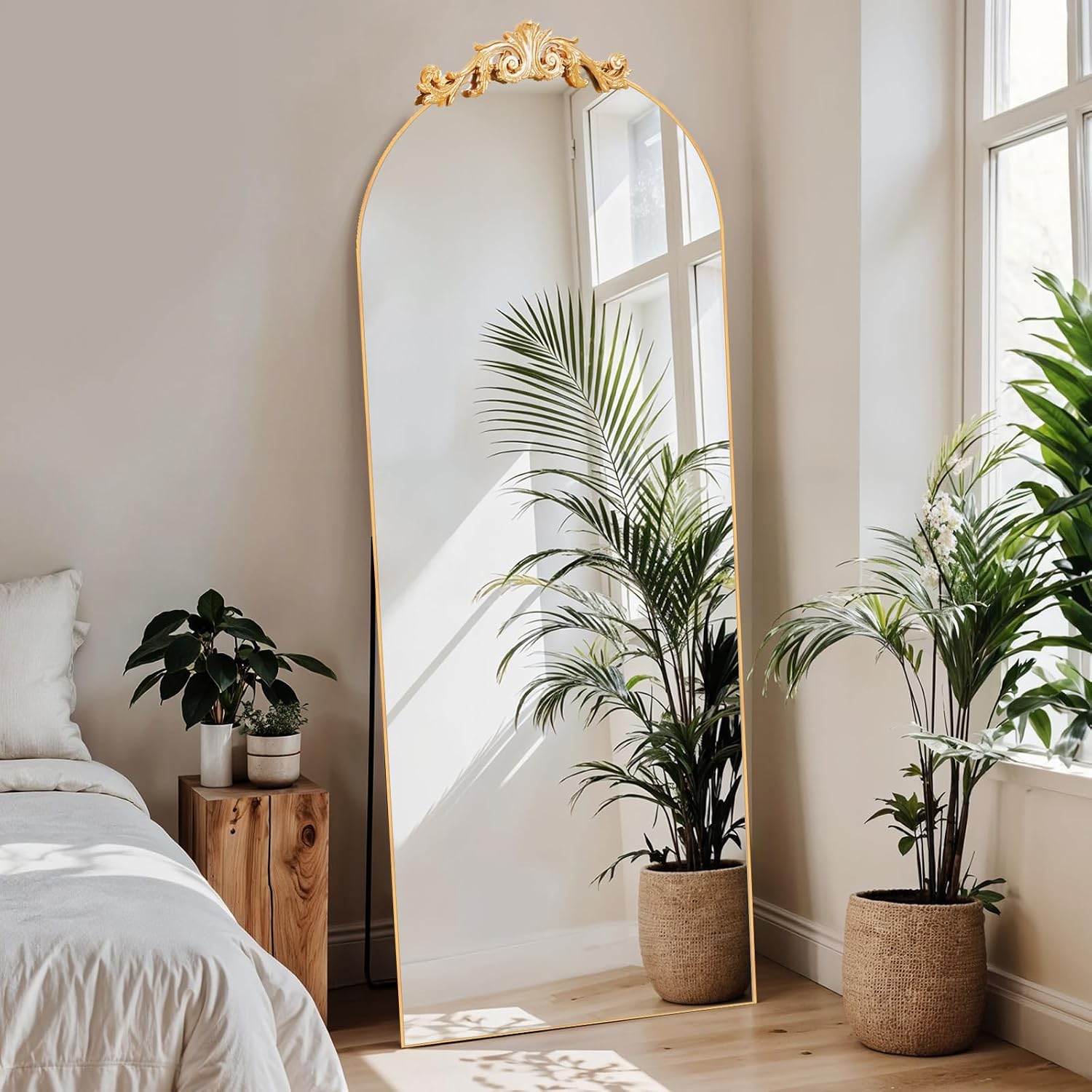 Vintage Baroque Full Length Mirror - Gold