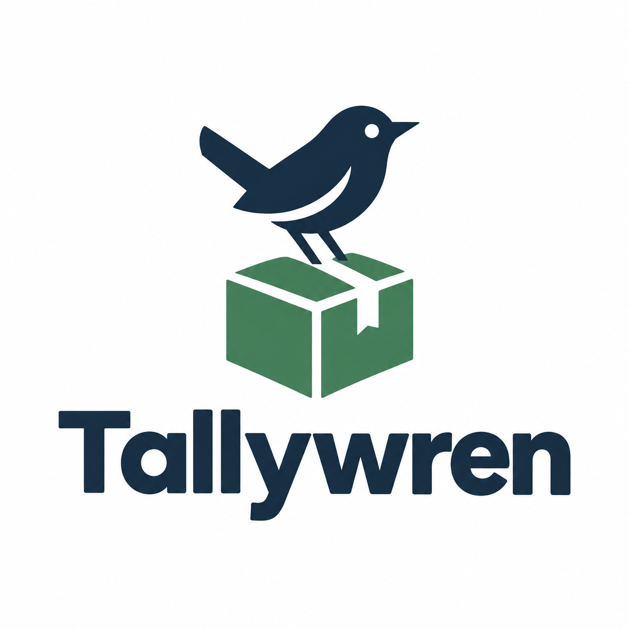 Tallywren bird-and-box logo
