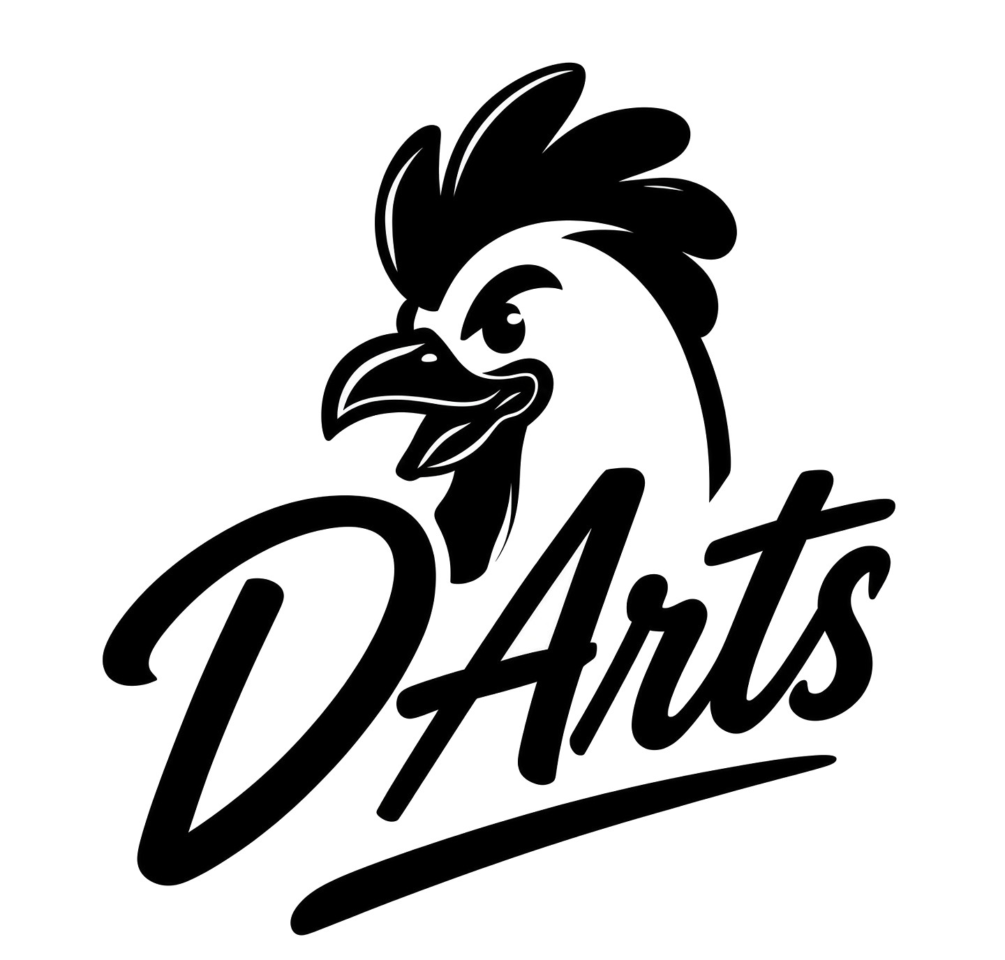 D’Arts rooster logo for Derick Artworks