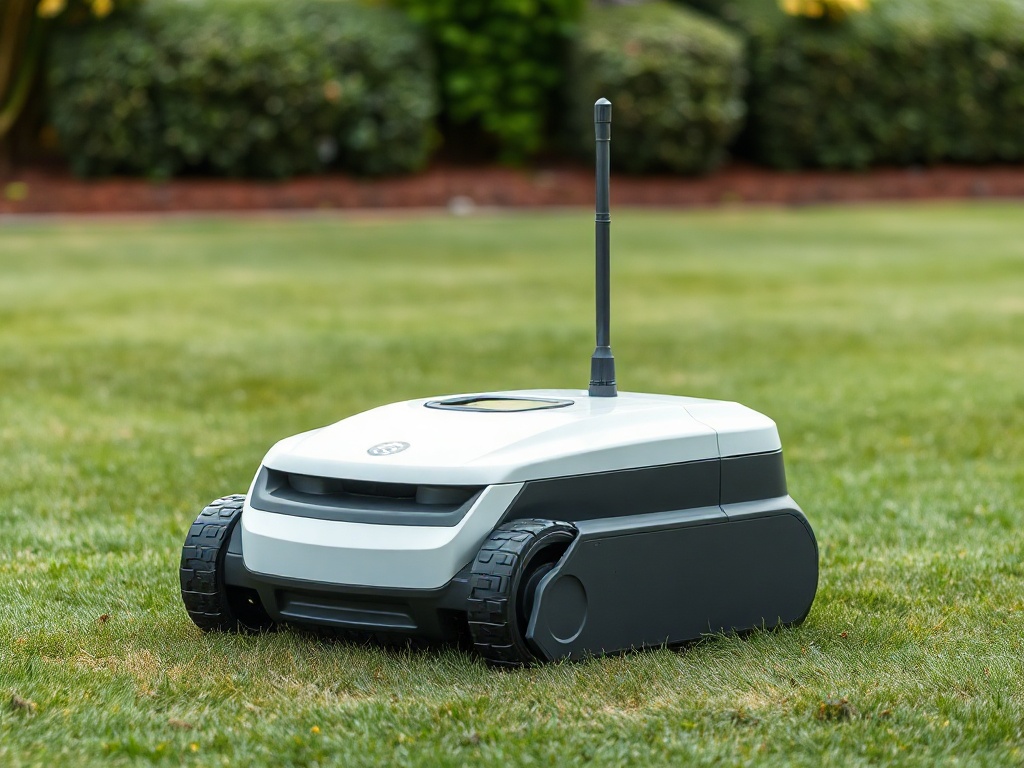 Sunseeker X3 Pro wider-deck light-commercial RTK robotic lawn mower on a large lawn