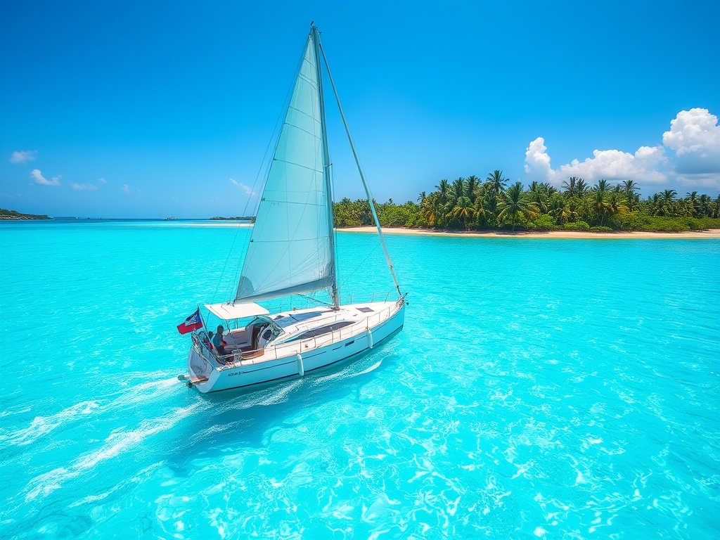 Bateau excursion dans le lagon de Sainte-Anne, fonds blancs du Grand Cul-de-Sac Marin sud