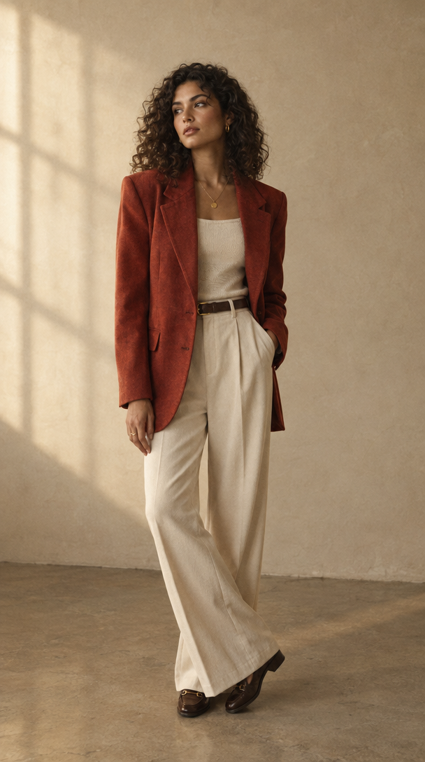 Editorial portrait celebrating secondhand style